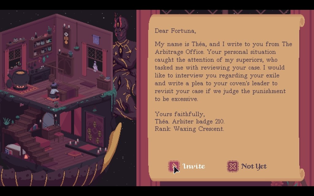 Letter from Thea asking to meet