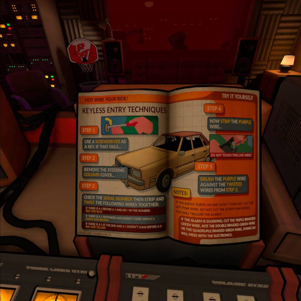 A manual on hotwiring a car, with five steps outlined