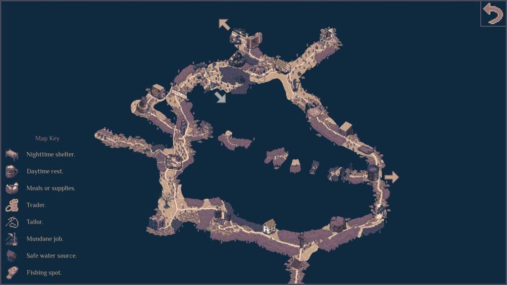 A map of roads and settlements, with lots of gaps and blank space