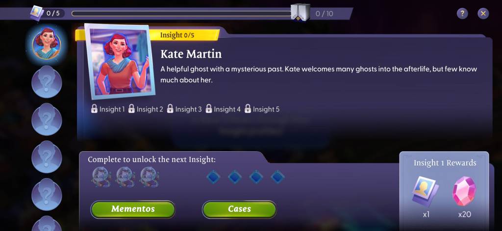 Kate Martin: A helpful ghost with a mysterious past. 