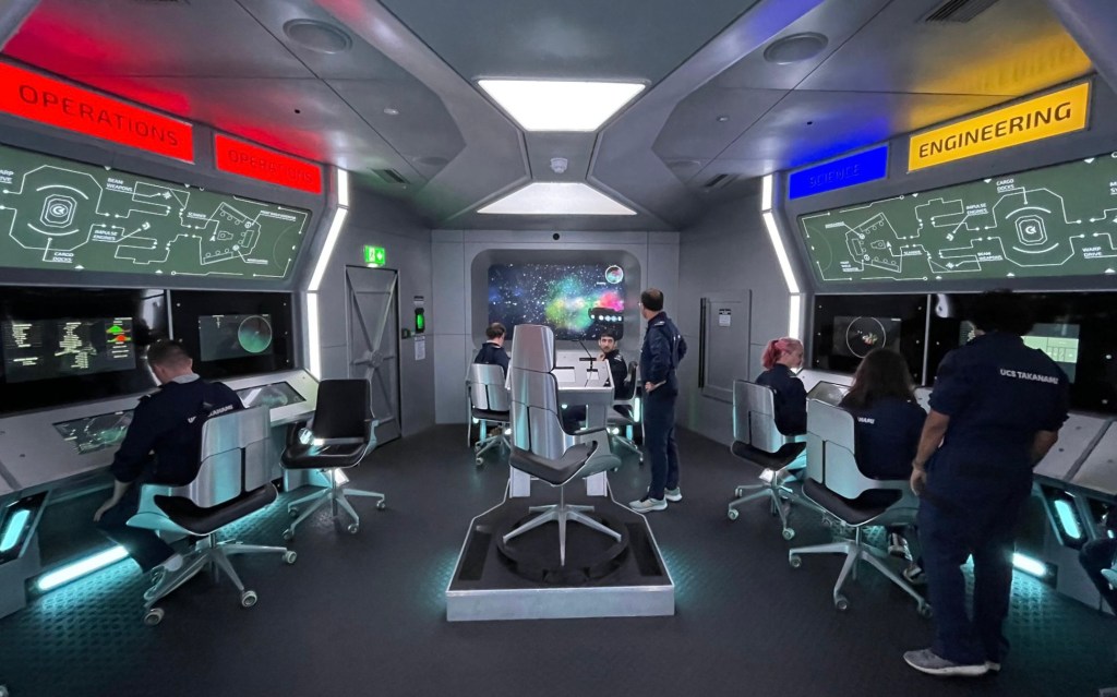 A wide view of the bridge